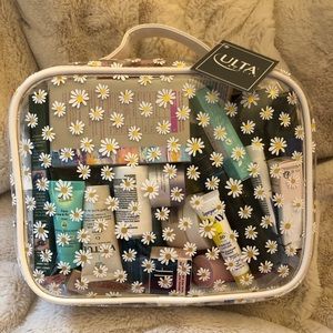 Ulta 37-piece sample bag with skin, hair, make-up products
